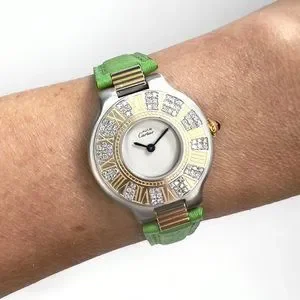 CARTIER MUST 21 Quartz 28mm 0.41TCW Diamond Watch Cartier | Accessories | Cartier Must 2 Quartz 28mm 41tcw  main image 2